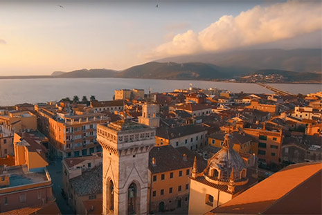 Il centro di Orbetello visto dall'alto